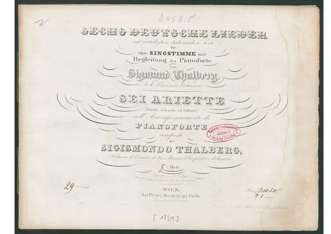 First page of 6 Deutsche Lieder, Op.29