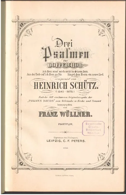 First page of Ach, Herr, straf mich nicht, SWV 24
