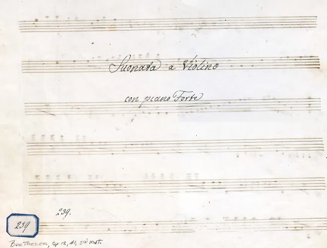 First page of Violin Sonata No.1 in D major