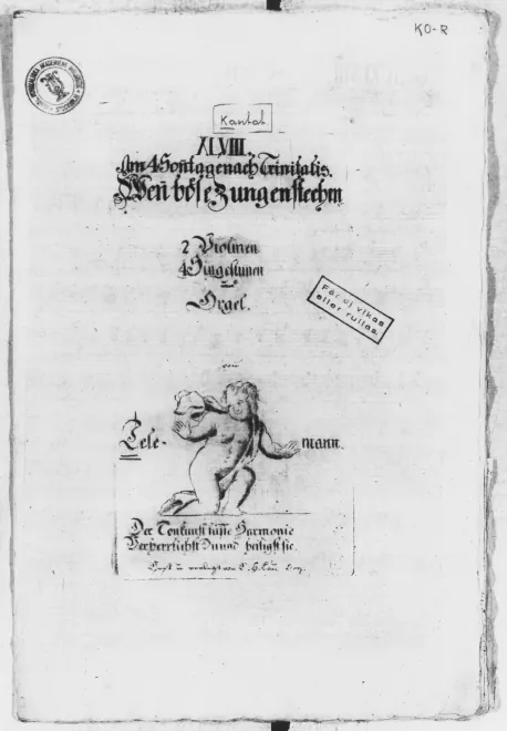 First page of Wenn bösen Zungen stechen, TWV 1:1555