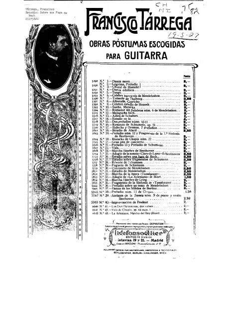 First page of Estudio sobre una fuga de Bach
