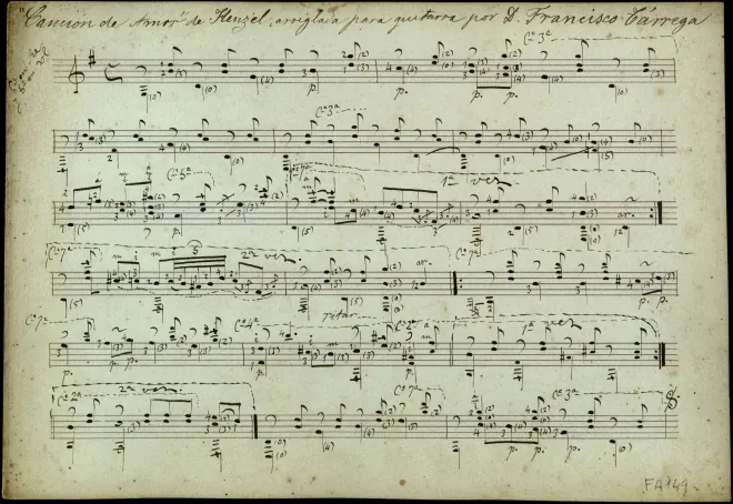 First page of Canción de amor de Henzel