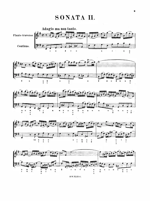 First page of Flute Sonata