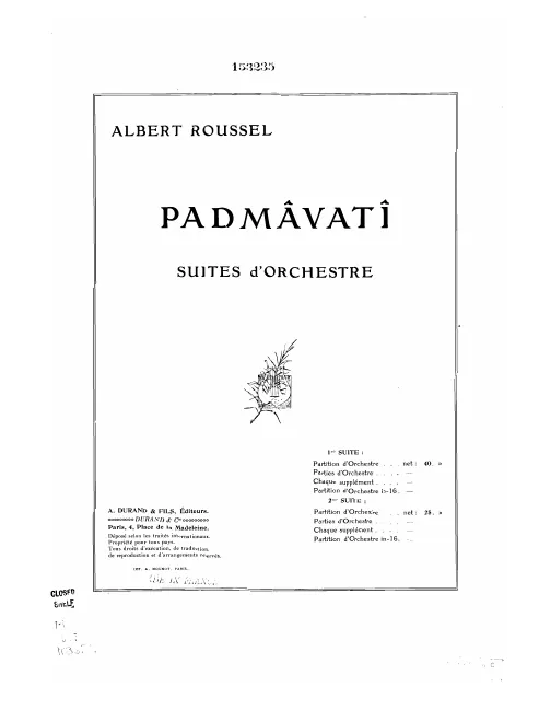 First page of Padmâvatî (Suite No.1)