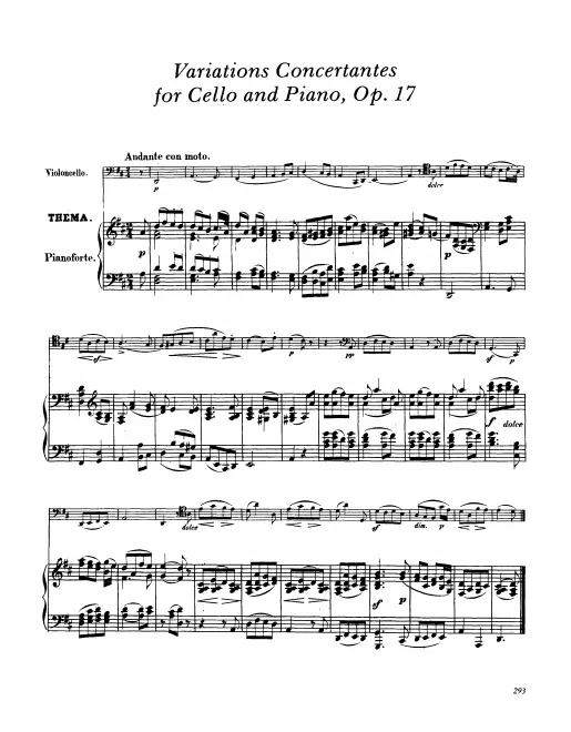 First page of Variations concertantes