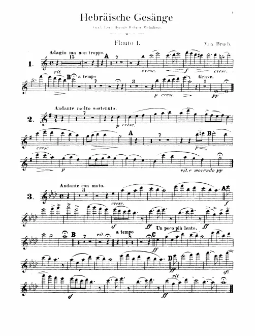 First page of Hebräische Gesänge