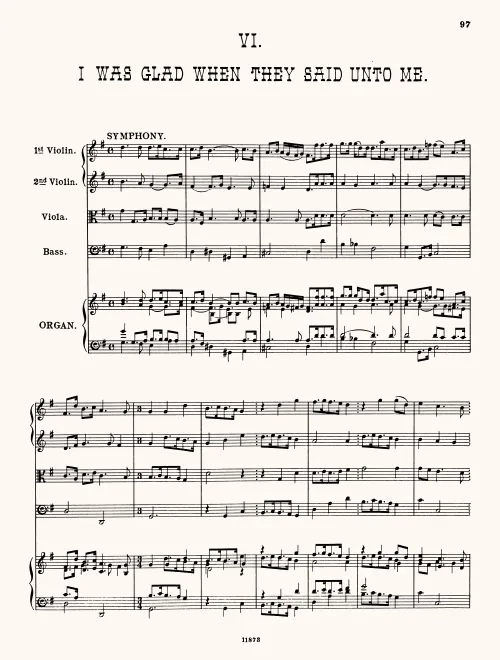 First page of I Was Glad When They Said unto Me