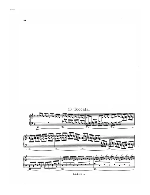First page of Toccata in C major