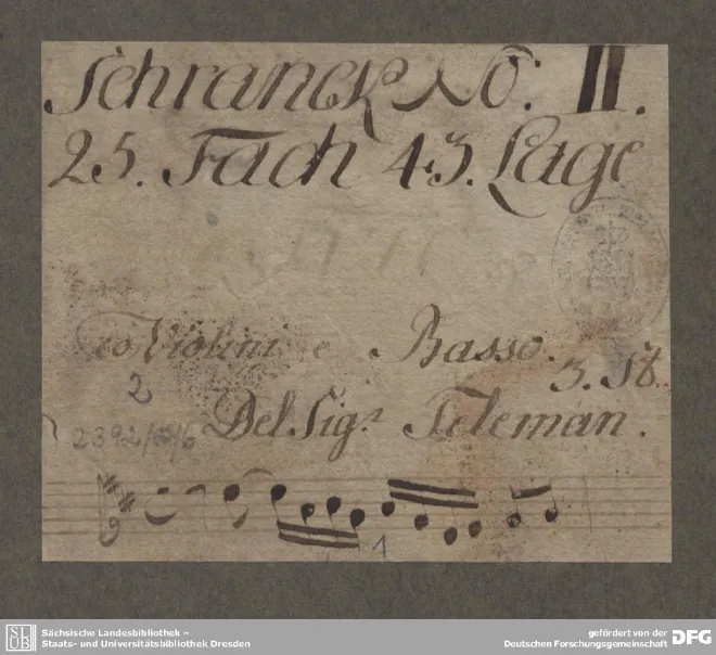 First page of Trio Sonata in D major