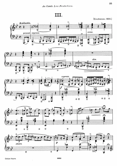 First page of Hungarian Rhapsody No.3