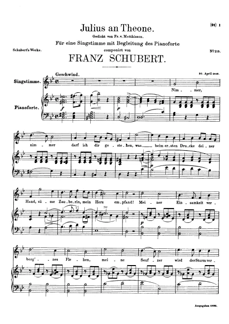 First page of Julius an Theone