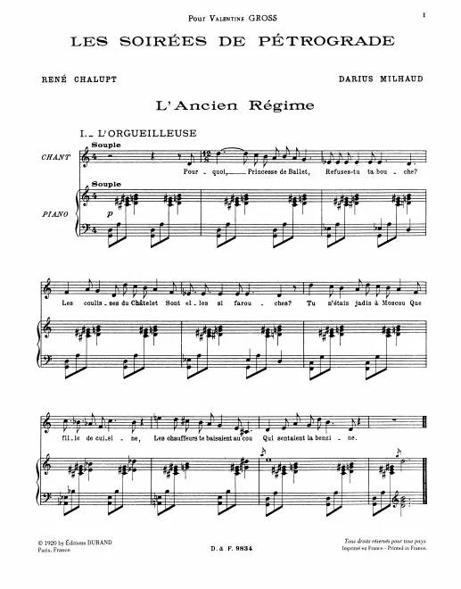 First page of Les soirées de Pétrograde