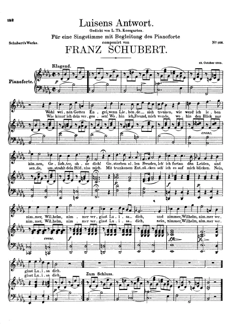 First page of Luisens Antwort
