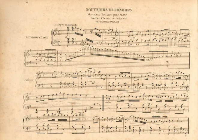 First page of Souvenirs de Londres