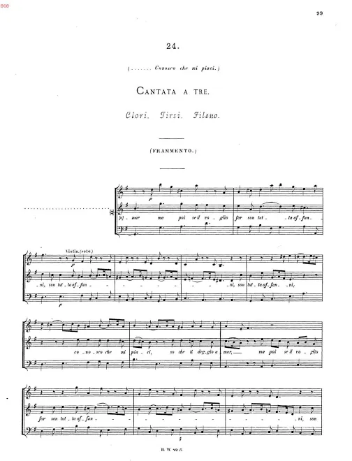 First page of Clori, Tirsi e Fileno