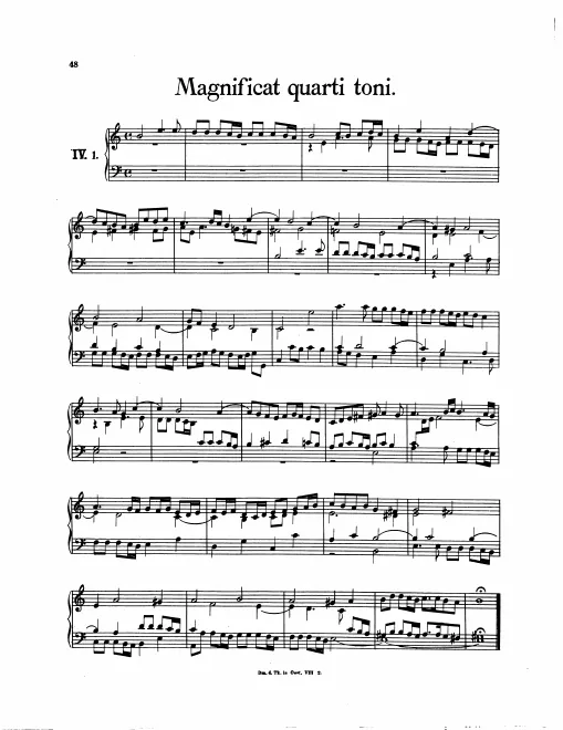 First page of Magnificat Fugue