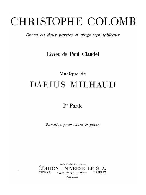 First page of Christophe Colomb