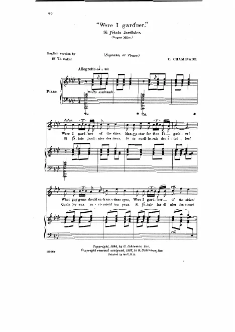First page of Si j’étais jardinier