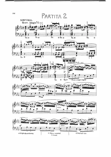 First page of Partita in C minor