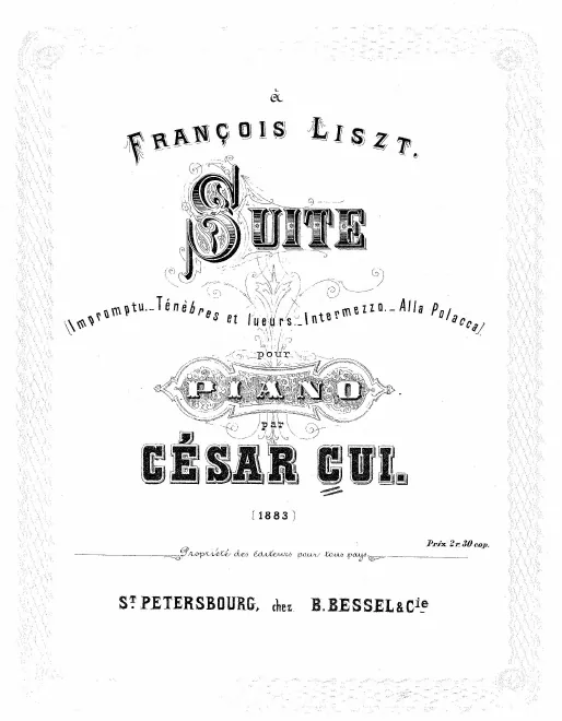 First page of Suite for Piano