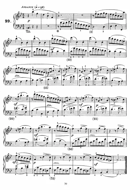 First page of Keyboard Sonata in B-flat major