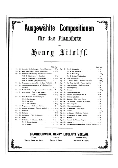 First page of Promenade du soir au bord de Rhin