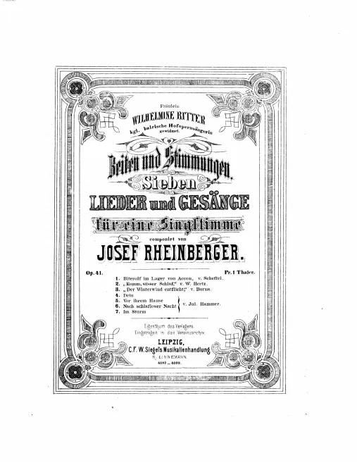 First page of Zeiten und Stimmungen