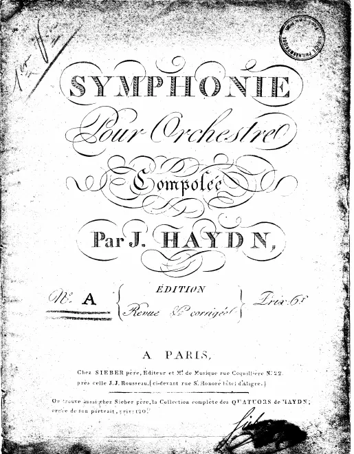 First page of Symphony No.41 in C major
