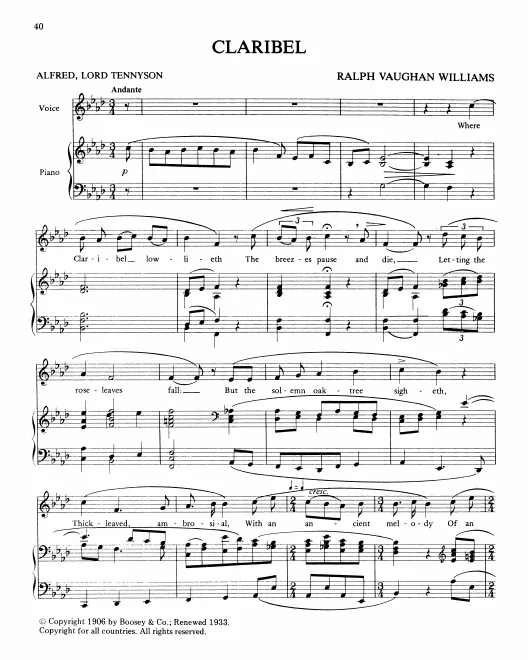 First page of Claribel