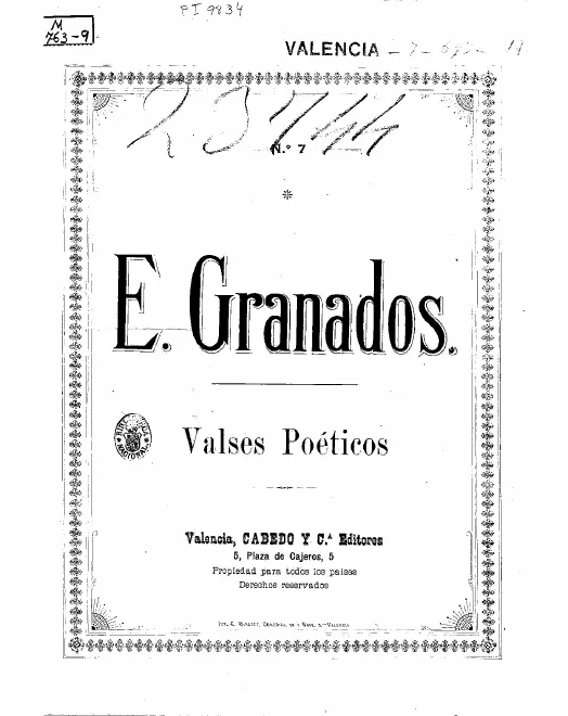 First page of Valses Poéticos