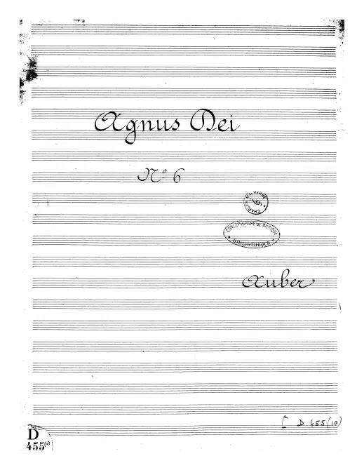 First page of Agnus Dei No.6