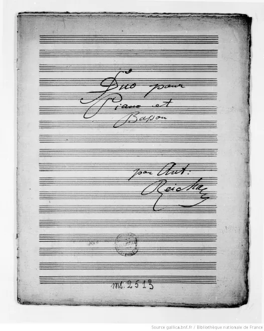 First page of Duet for Bassoon and Piano in B-flat major