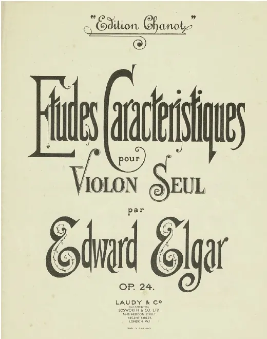First page of Etudes caractéristiques pour violon seul