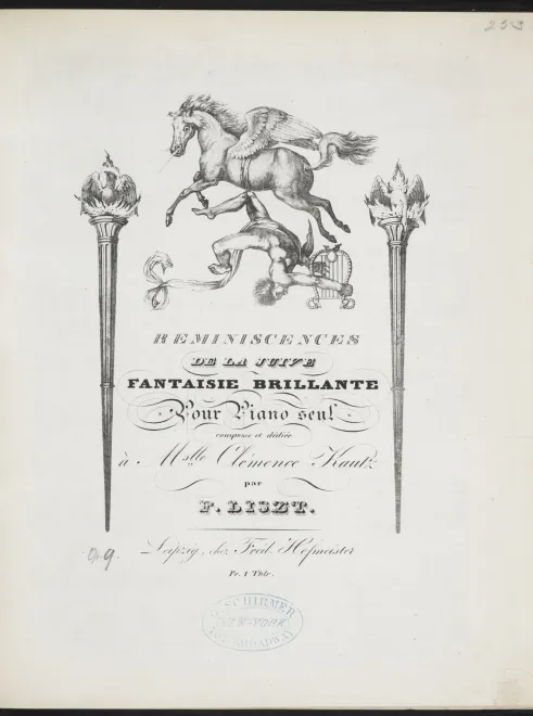 First page of Réminiscences de La juive