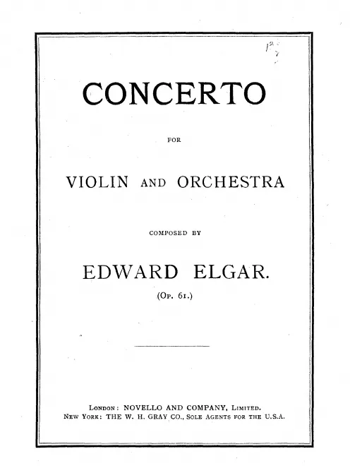 First page of Violin Concerto