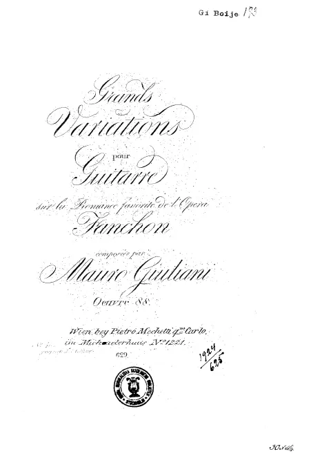 First page of Grandes Variations