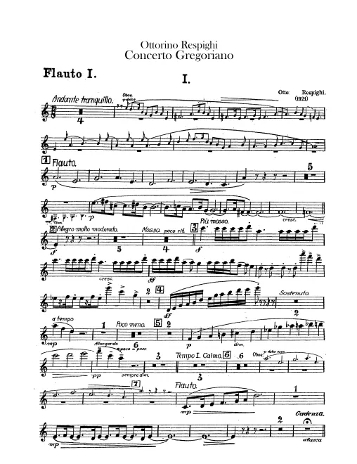 First page of Concerto gregoriano