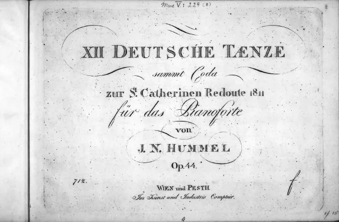 First page of 12 Deutsche Tänze