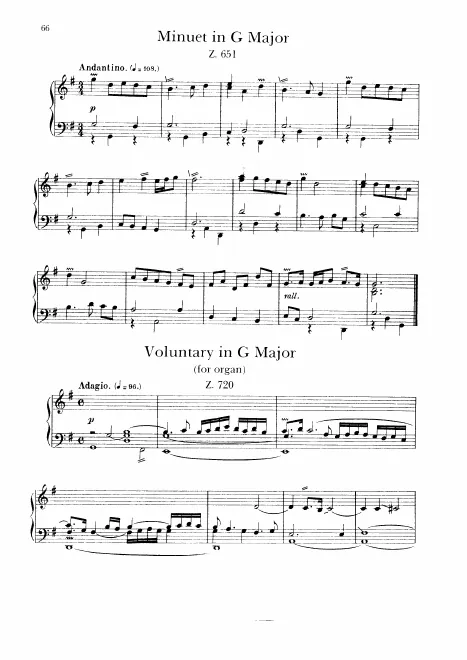 First page of Minuet in G major