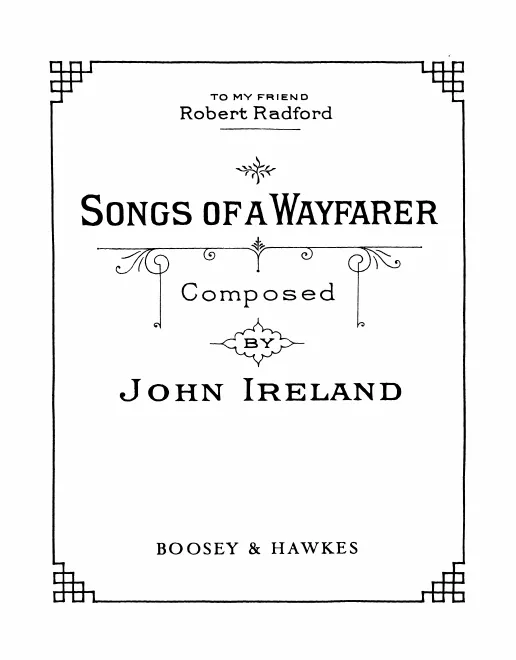 First page of Songs of a Wayfarer