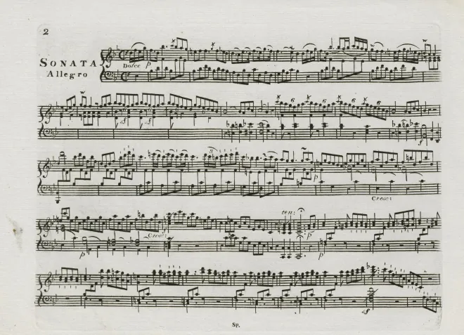 First page of Keyboard Trio in B-flat major