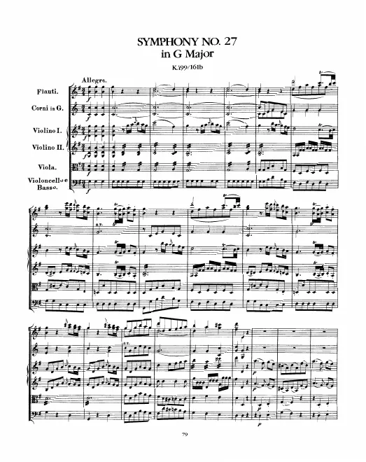 First page of Symphony No.27