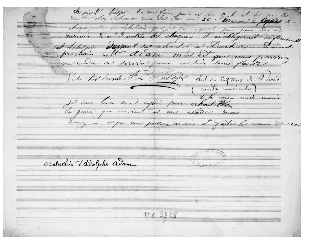 First page of O salutaris à 4 voix d'hommes