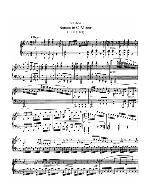First page of Piano Sonata in C minor