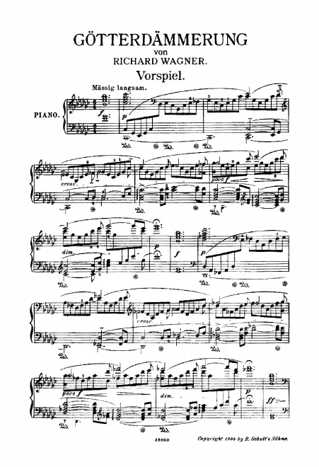 First page of Götterdämmerung