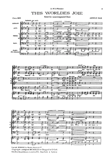 First page of This Worldes Joie