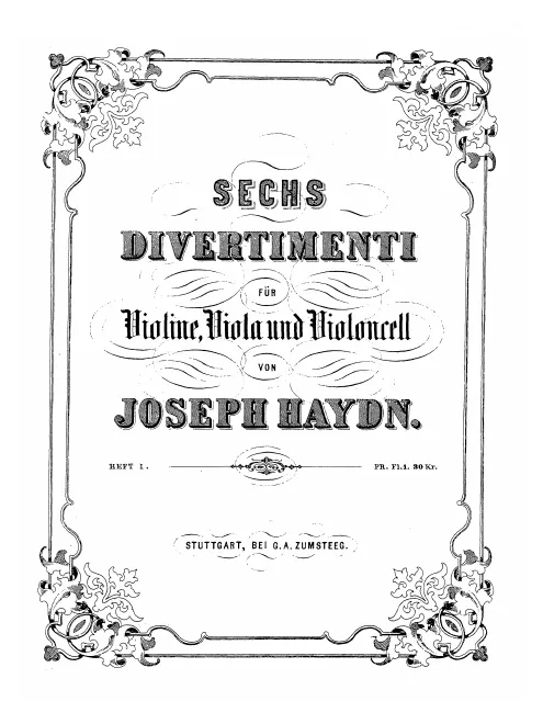 First page of 6 Divertimenti