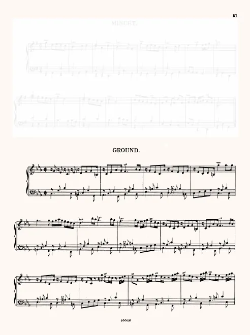 First page of Ground in C minor
