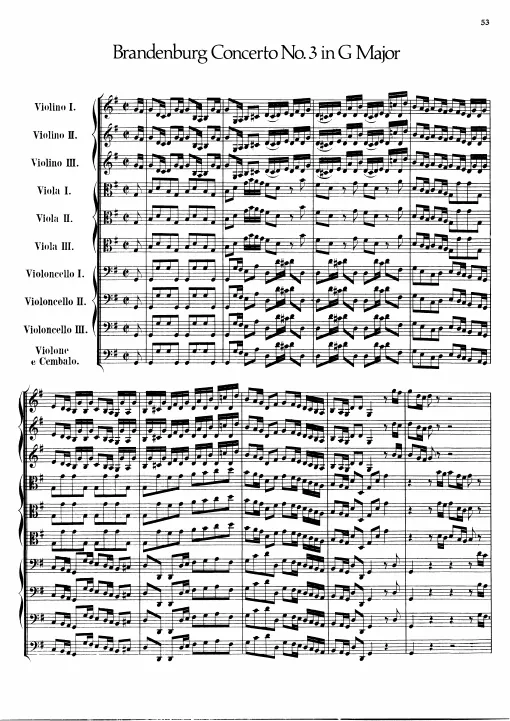 First page of Brandenburg Concerto No.3