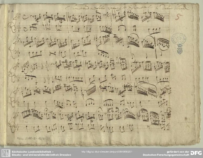 First page of Violin Sonata in C minor